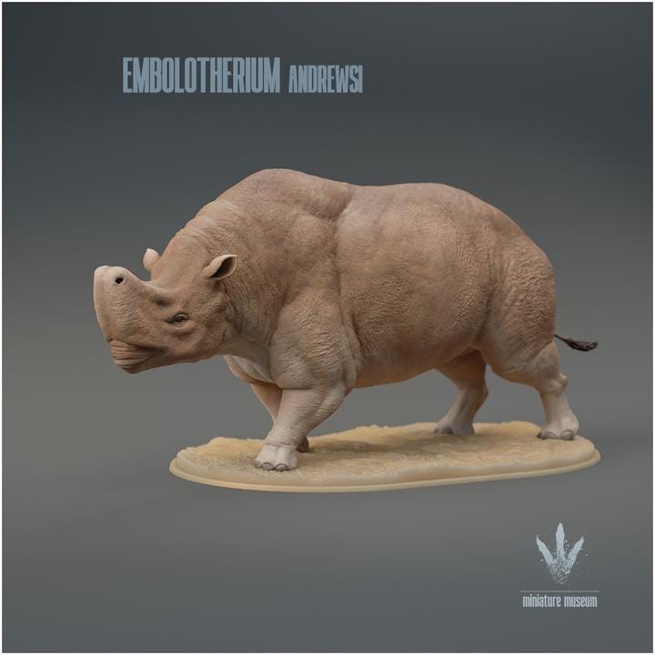 Embolotherium andrewsi : The Battering Ram Beast - UNPAINTED 3D Resin Figure - Miniature Museum