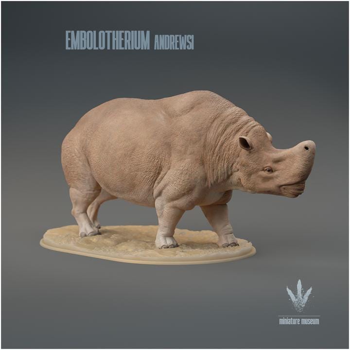 Embolotherium andrewsi : The Battering Ram Beast - UNPAINTED 3D Resin Figure - Miniature Museum