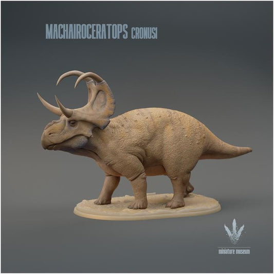 Machairoceratops cronusi : The Bent Sword Horned-face - UNPAINTED 3D Resin Print - Miniature Museum