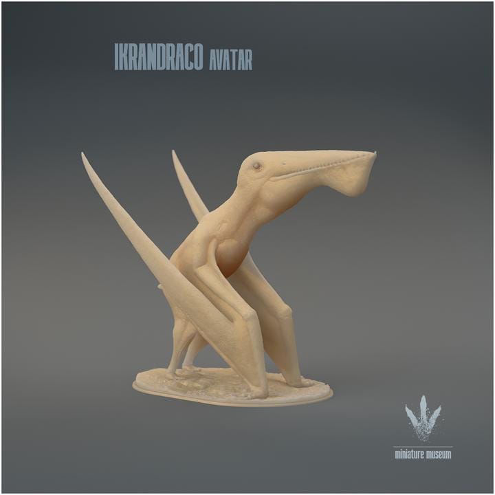 Ikrandraco avatar - UNPAINTED 3D Figurine - Miniature Museum