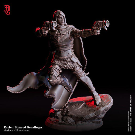 Returning Hero - Kaelen, Scarred Gunslinger - Flesh of Gods - UNPAINTED 3D Resin Figure