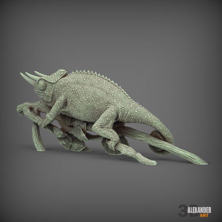 Chameleon Jackson - UNPAINTED 3D Resin Figure - Alexander3dart