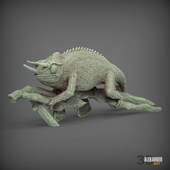 Chameleon Jackson - UNPAINTED 3D Resin Figure - Alexander3dart