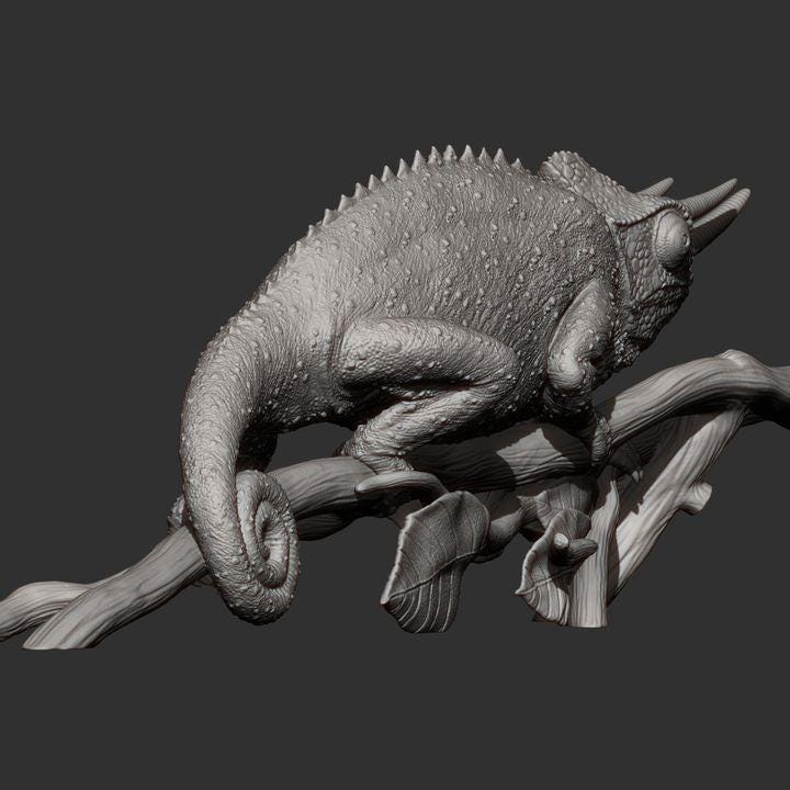 Chameleon Jackson - UNPAINTED 3D Resin Figure - Alexander3dart