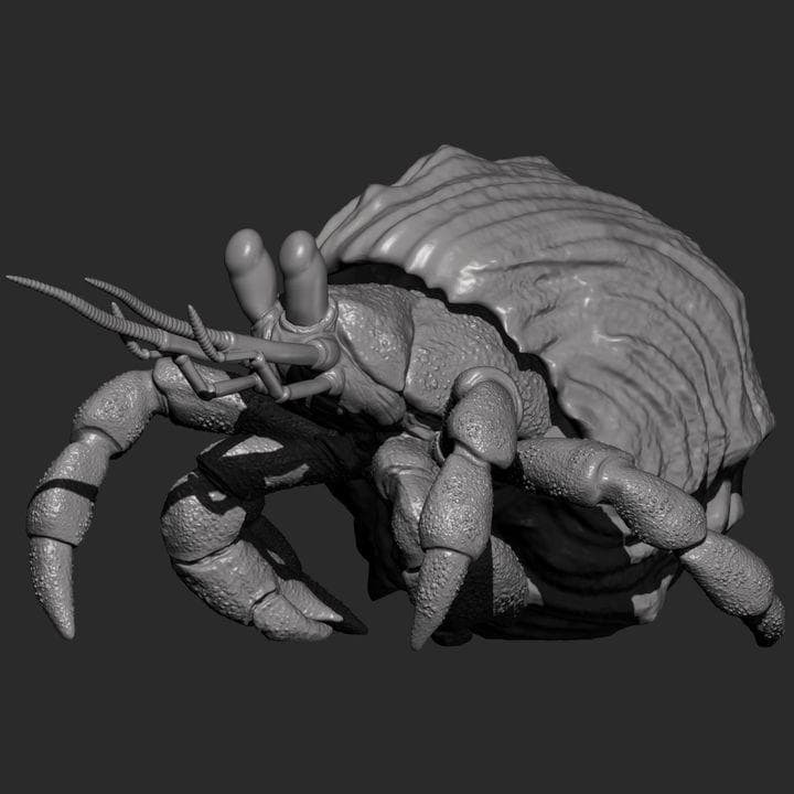 Hermit crab - UNPAINTED 3D Resin Figure - Alexander3dart