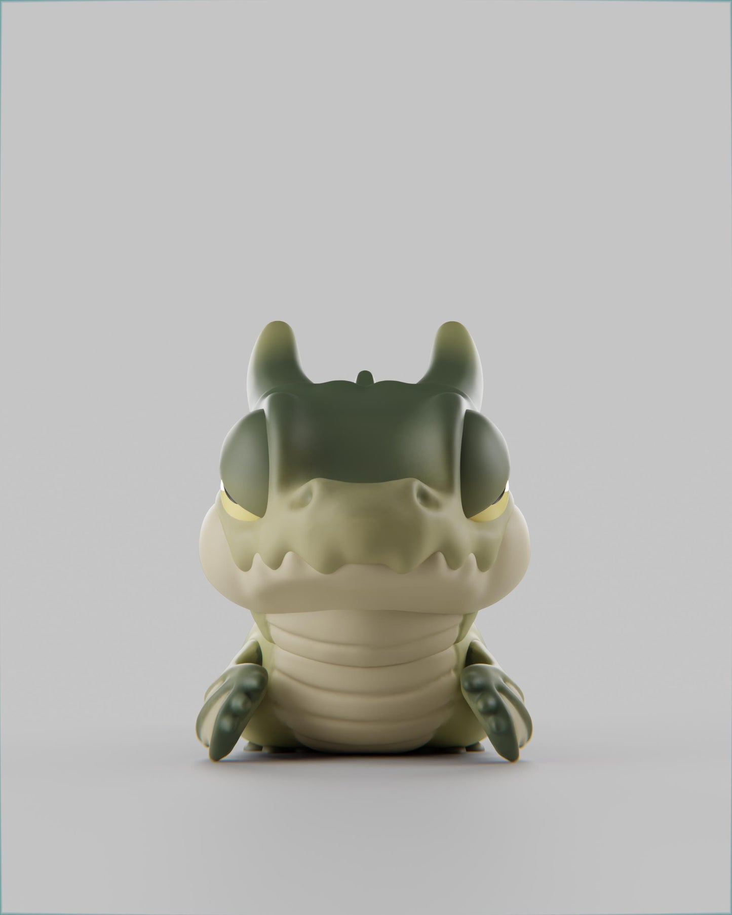 Croko - UNPAINTED 3D Resin Figure - Grumpii Art Toy