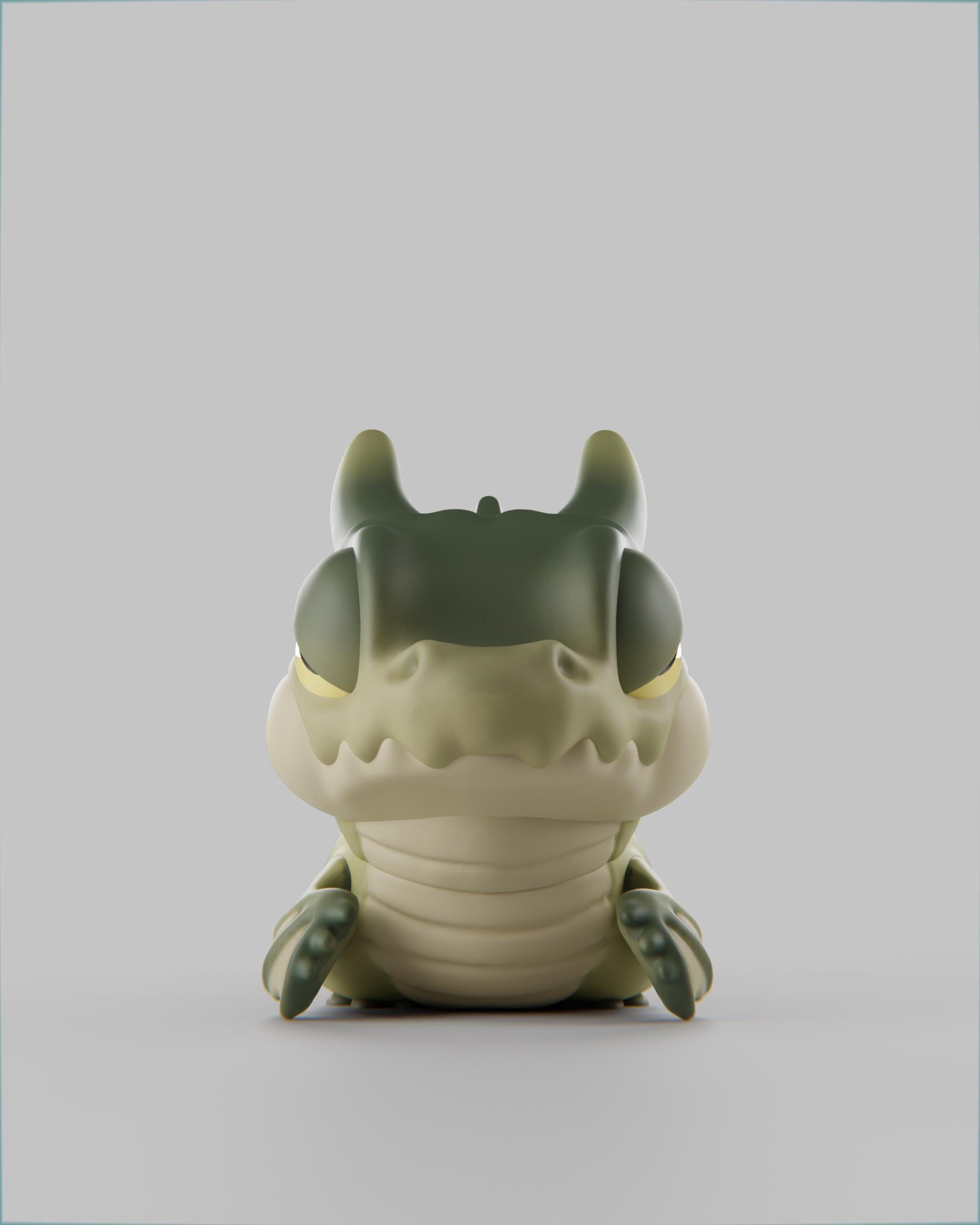 Croko - UNPAINTED 3D Resin Figure - Grumpii Art Toy