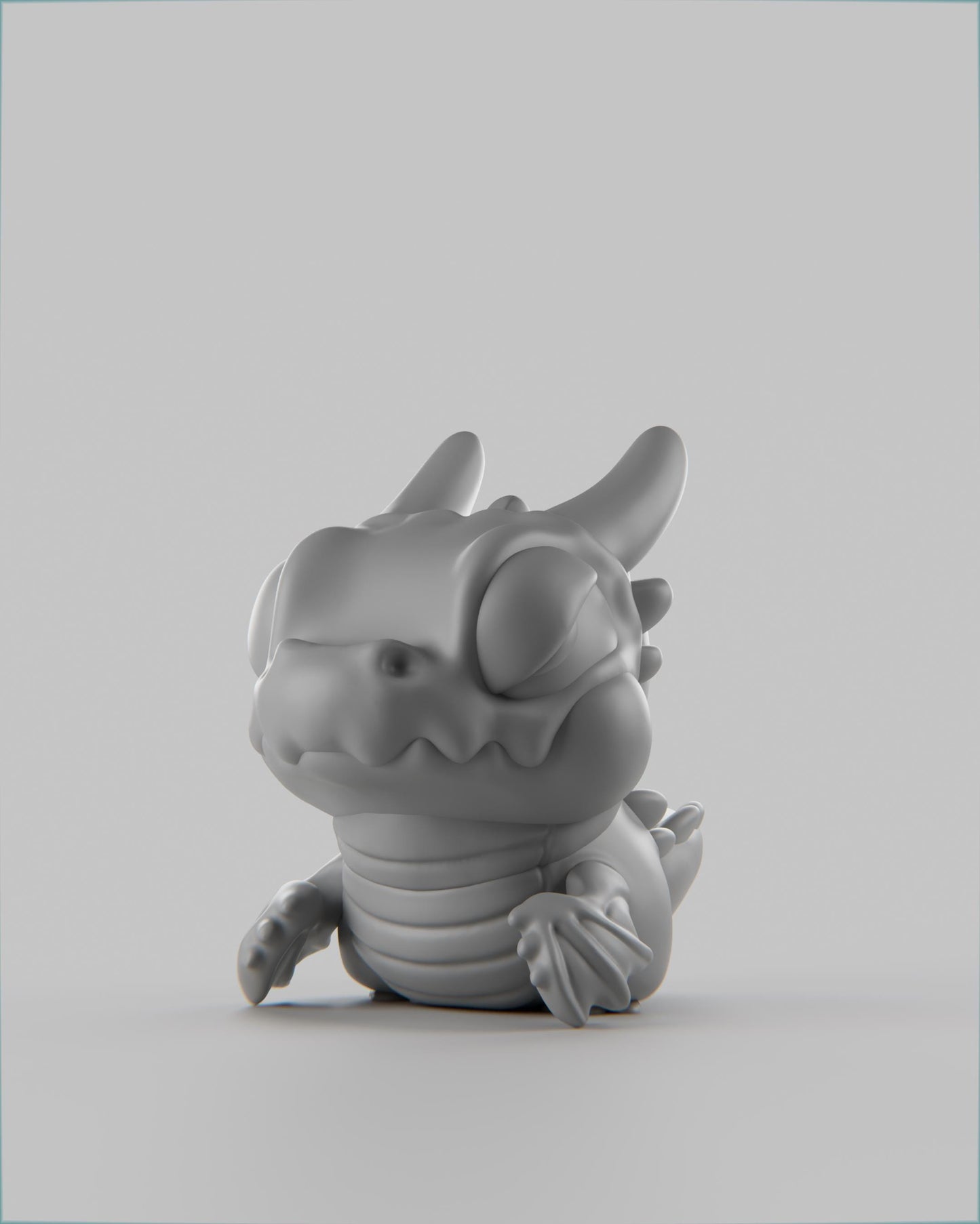 Croko - UNPAINTED 3D Resin Figure - Grumpii Art Toy