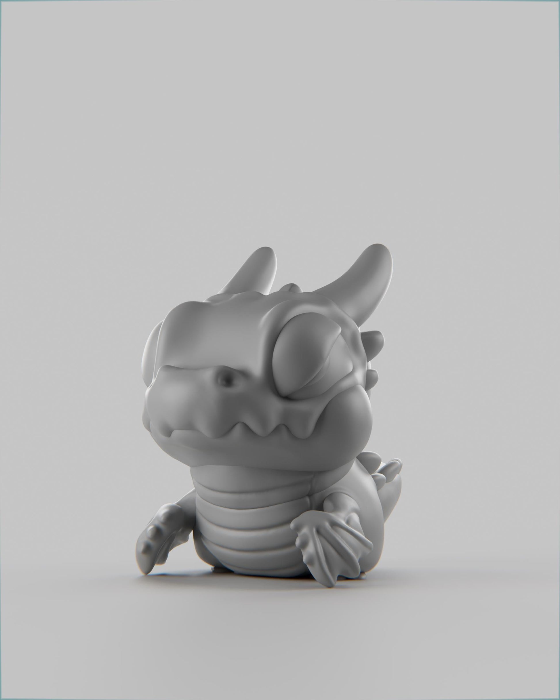 Croko - UNPAINTED 3D Resin Figure - Grumpii Art Toy
