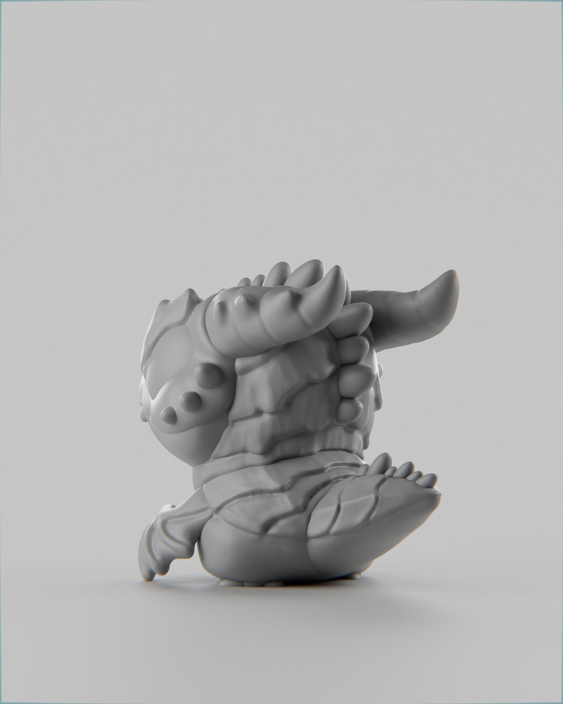 Barkgon - UNPAINTED 3D Resin Figure - Grumpii Art Toy