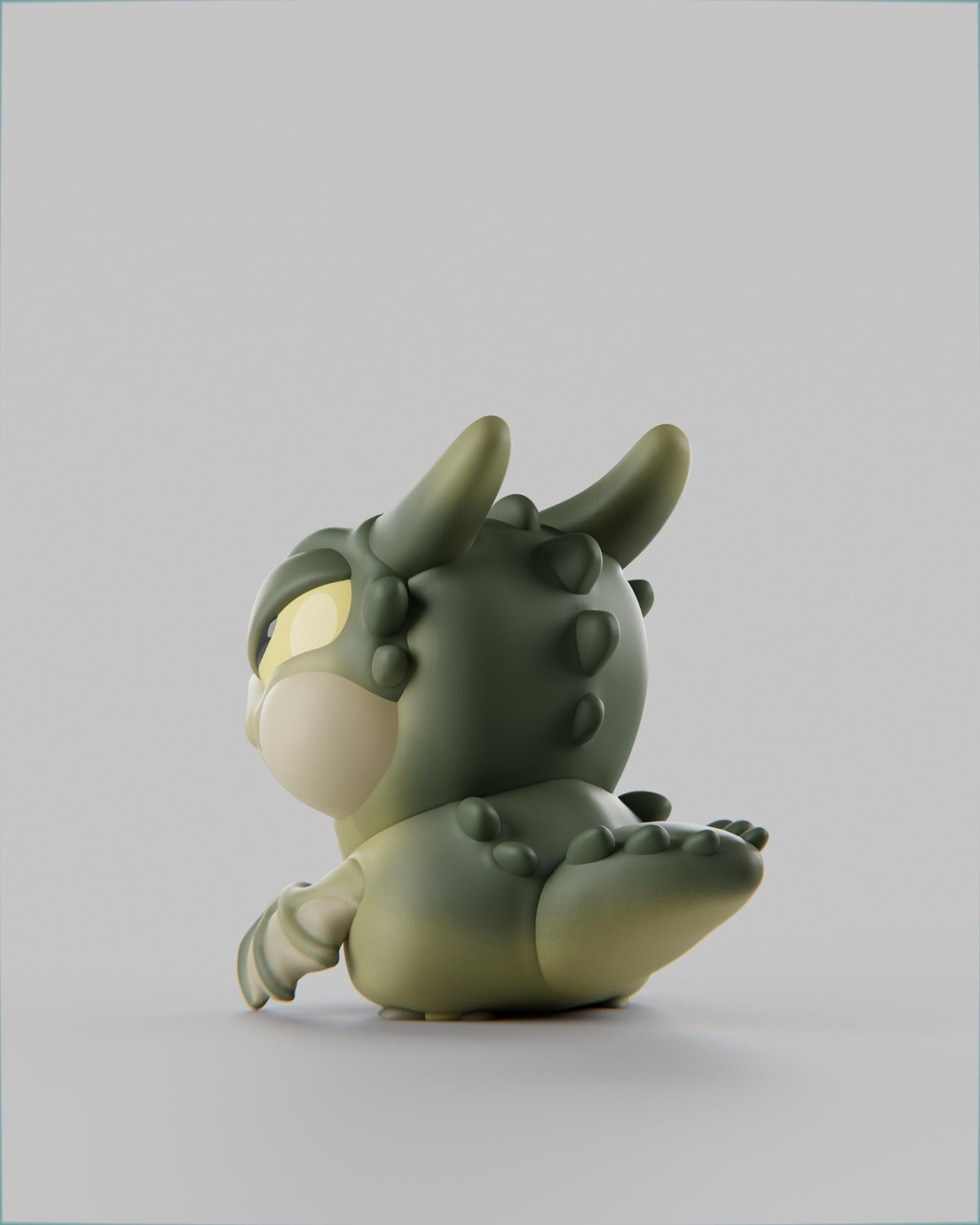 Croko - UNPAINTED 3D Resin Figure - Grumpii Art Toy
