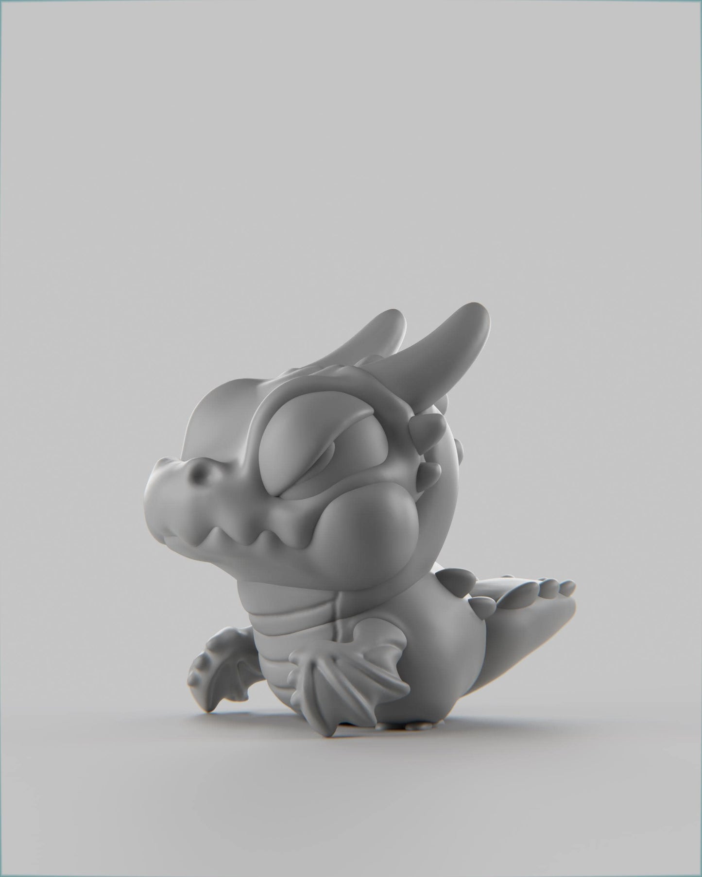 Croko - UNPAINTED 3D Resin Figure - Grumpii Art Toy