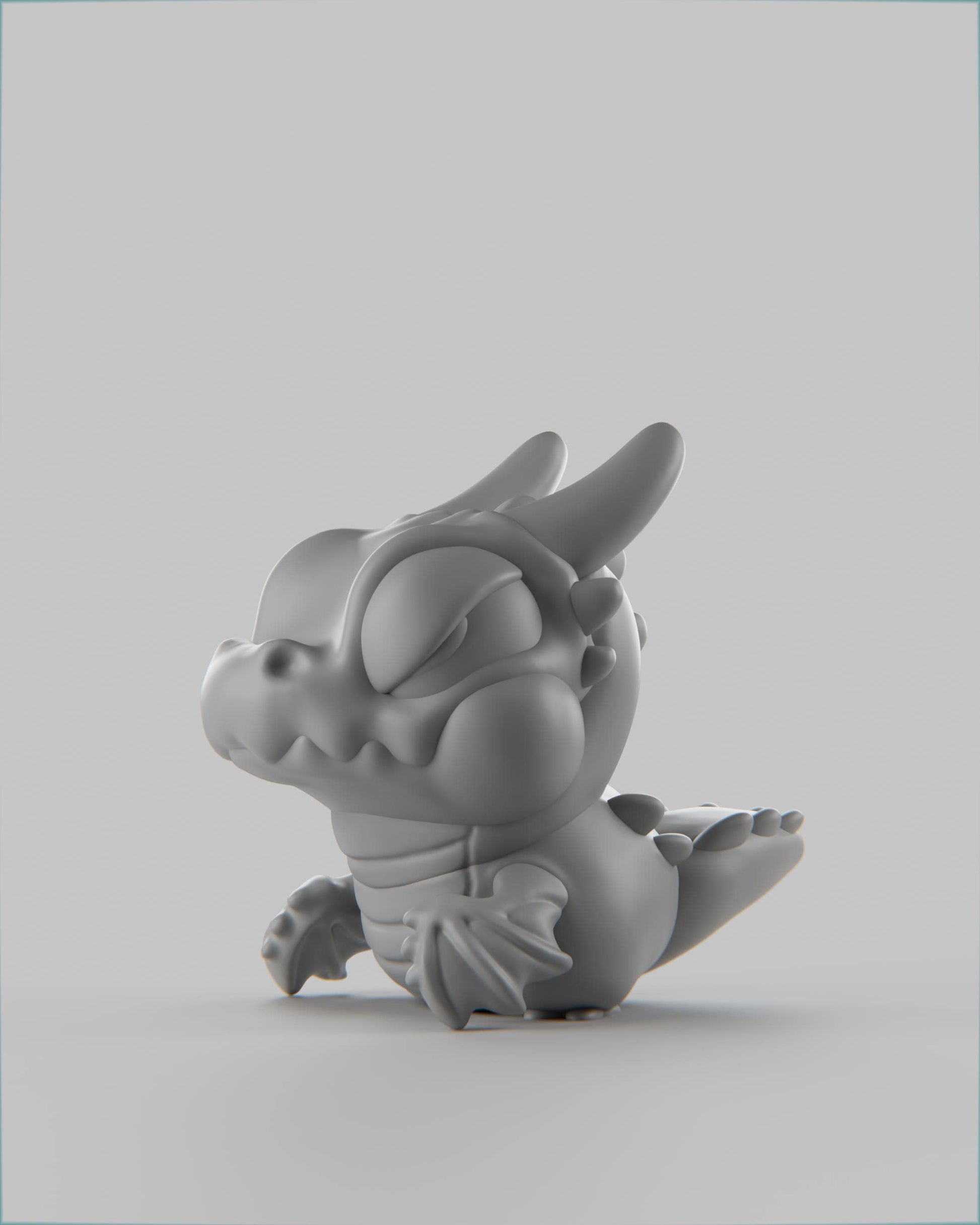 Croko - UNPAINTED 3D Resin Figure - Grumpii Art Toy