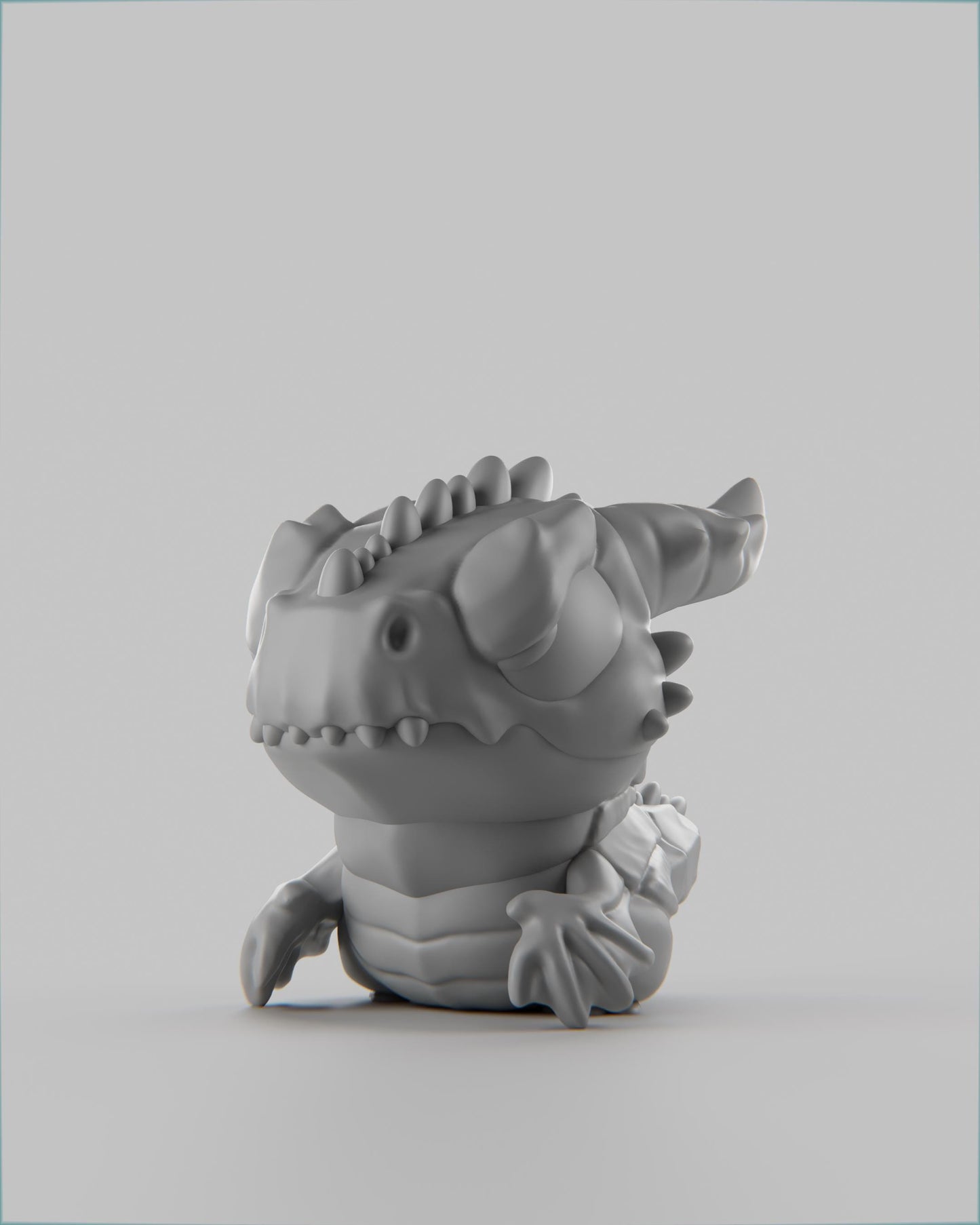 Barkgon - UNPAINTED 3D Resin Figure - Grumpii Art Toy