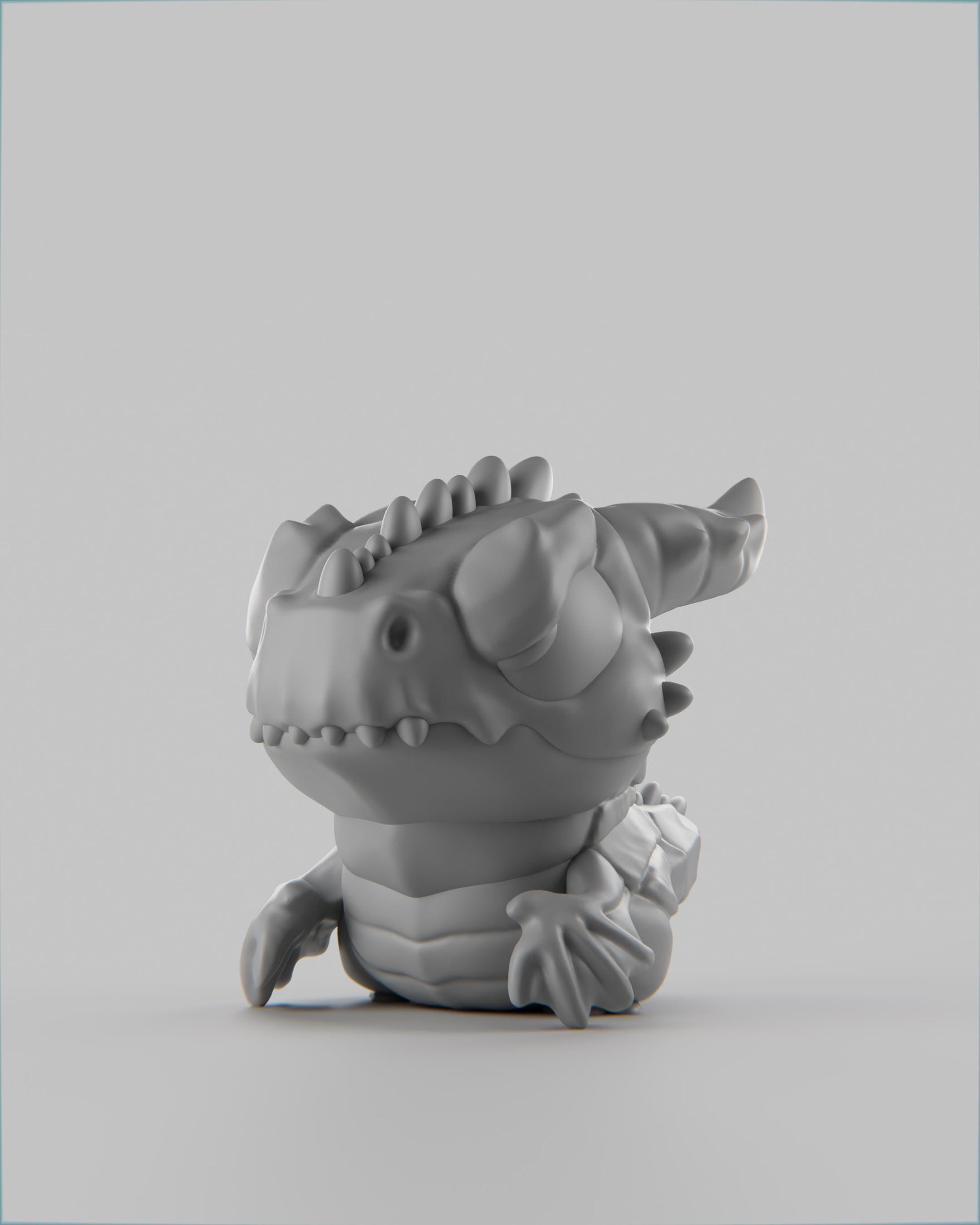 Barkgon - UNPAINTED 3D Resin Figure - Grumpii Art Toy