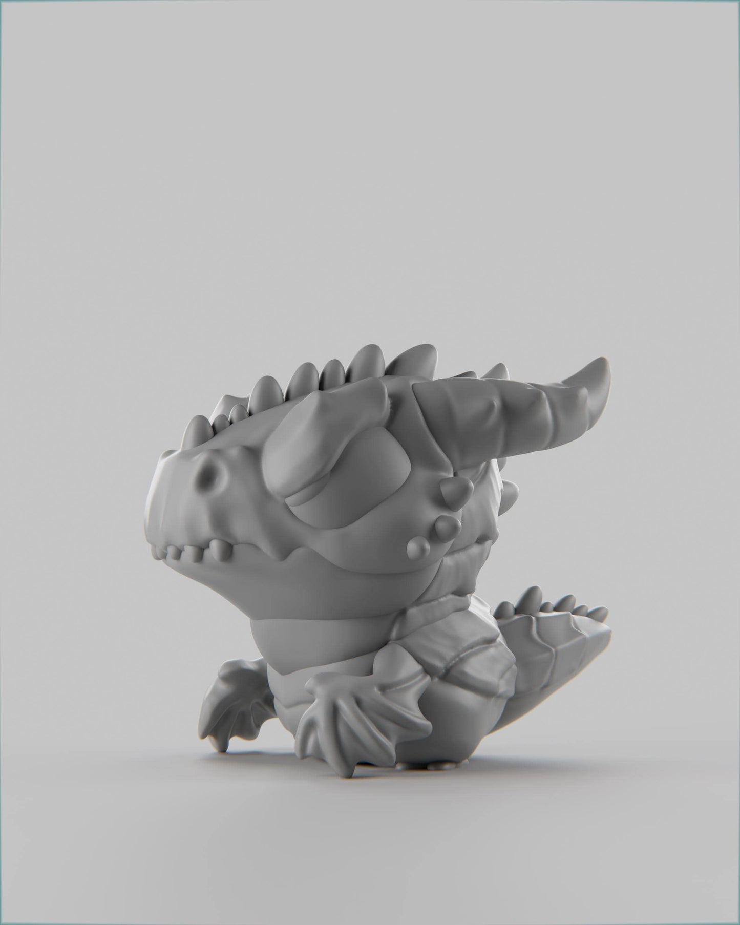 Barkgon - UNPAINTED 3D Resin Figure - Grumpii Art Toy