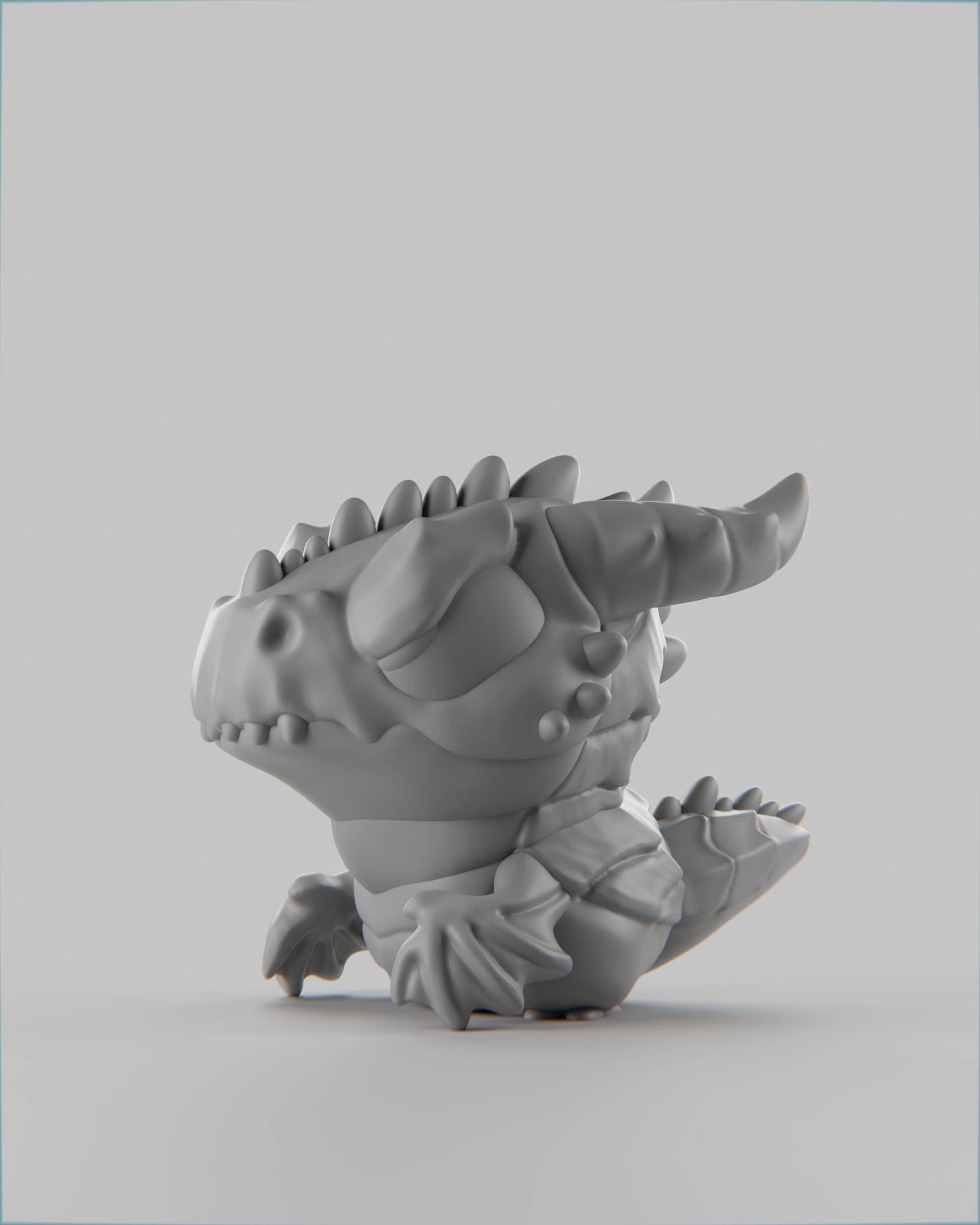 Barkgon - UNPAINTED 3D Resin Figure - Grumpii Art Toy